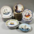 Fortyfour Maritimedecorated Plates