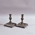 Pair of 17th Centurystyle Pewter Candlesticks