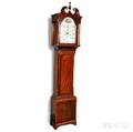 W Hall Mahogany Inlaid Long Case Clock