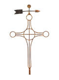 Iron cross weathervane