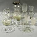 Group of Colorless Pressed Glass Tableware Items
