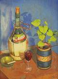 John Hufnagel American 18961940 Still Life with Chianti