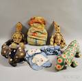 Six Handmade Stuffed Toys