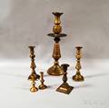Six Brass Candlesticks