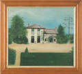 Oil on canvas house portrait