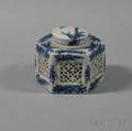 Blue and White Porcelain Inkwell