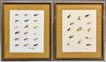 Two Prints of Flyfishing Flies Austin Hogan 1969 depicting a total of thirtyone patterns each print with signature Austin S Hog
