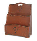 Decorated pine letter box ca 1840
