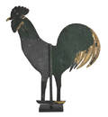 Sheet tin cockerel weathervane late 19th c