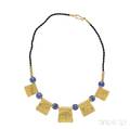 Gold and Sodalite Necklace