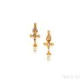 18kt Gold and Diamond DayNight Earpendants Loree Rodkin