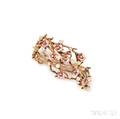 14kt Gold Enamel Diamond and Cultured Pearl Bracelet Tibor