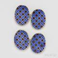 Sterling Silver and Enamel Cuff Links Tiffany  Co