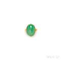 18kt Gold and Jade Ring