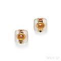 14kt Gold Gemset Earclips
