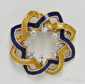 18kt Gold Enamel and Diamond Brooch Tiffany  Co