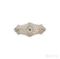 Art Deco Platinum and Diamond Brooch