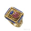 18kt Gold Egyptian Revival Ring Mayors