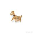18kt Gold Gemset Poodle Brooch Van Cleef  Arpels