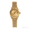 Ladys 18kt Gold Oyster Perpetual Datejust Wristwatch Rolex