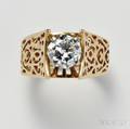 14kt Gold and Diamond Solitaire