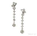 White Gold and Diamond DayNight Earrings