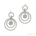 18kt White Gold and Diamond Earrings
