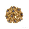 18kt Gold and Sapphire Brooch Tiffany  Co