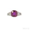 Platinum Ruby and Diamond Ring