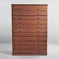 Shaker Redstained Elevendrawer Pine Chest