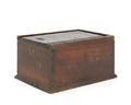 Pennsylvania walnut slide lid candle box ca 1790