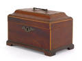 George III mahogany tea caddy ca 1775