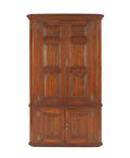 Pine onepiece corner cupboard