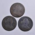 Three 1802 Draped Bust Large Cents