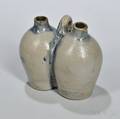 Miniature Cobaltdecorated Conjoined Gemel Stoneware Jug