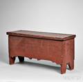 Miniature Redpainted Blanket Chest