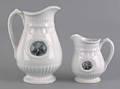 Two Elsmore  Forster white ironstone pitchers