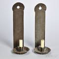 Pair of Tinned Sheet Iron Wall Sconces