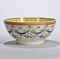 Polychromedecorated Pearlware Punch Bowl