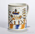 Large Polychromedecorated Pearlware Mug
