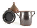 Pennsylvania redware twohandled crock 19th c