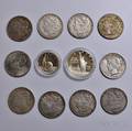 Group of Silver Dollars and Half Dollars