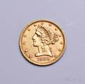1908 Liberty Head Five Dollar Gold Coin