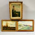 Three Framed Landscape Oil Paintings