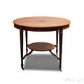 Edwardian Inlaid Mahogany Ovaltop Side Table