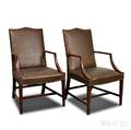 Pair of Federalstyle Mahogany Lolling Chairs