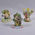 Three Staffordshire Ceramic Bocage Figures