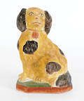 Pennsylvania chalkware figure of a spaniel ca 1870
