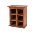 Tiger maple table top cabinet with six pigeon holes