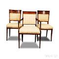 Three Dutch Marquetry Chairs